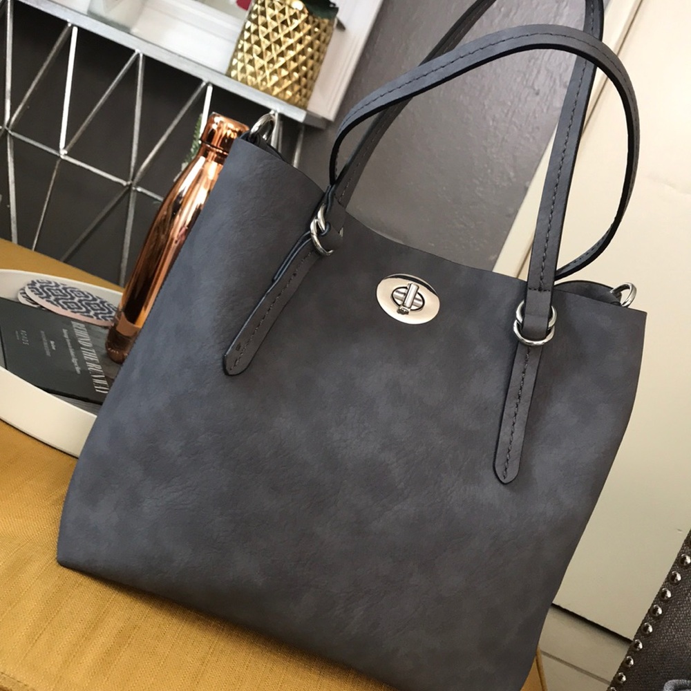 Charming Charlie’s Gray Tote